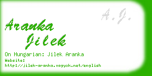 aranka jilek business card
